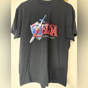 Vintage Nintendo / Legend of Zelda Ocarina of Time Black T-Shirt Size L